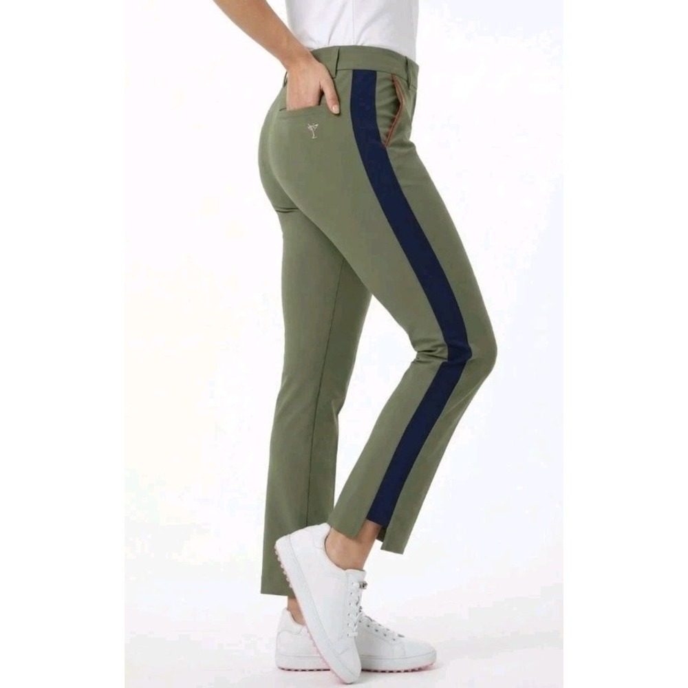 Golftini Rev'd Up Stretch Ankle Pant Size Medium Green Golf Water Repellent